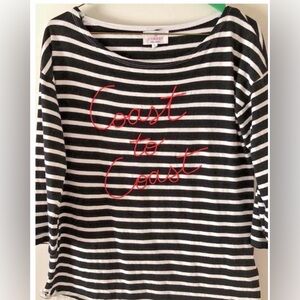 SUNDRY Coast to Coast 3/4 sleeve tee  Small S